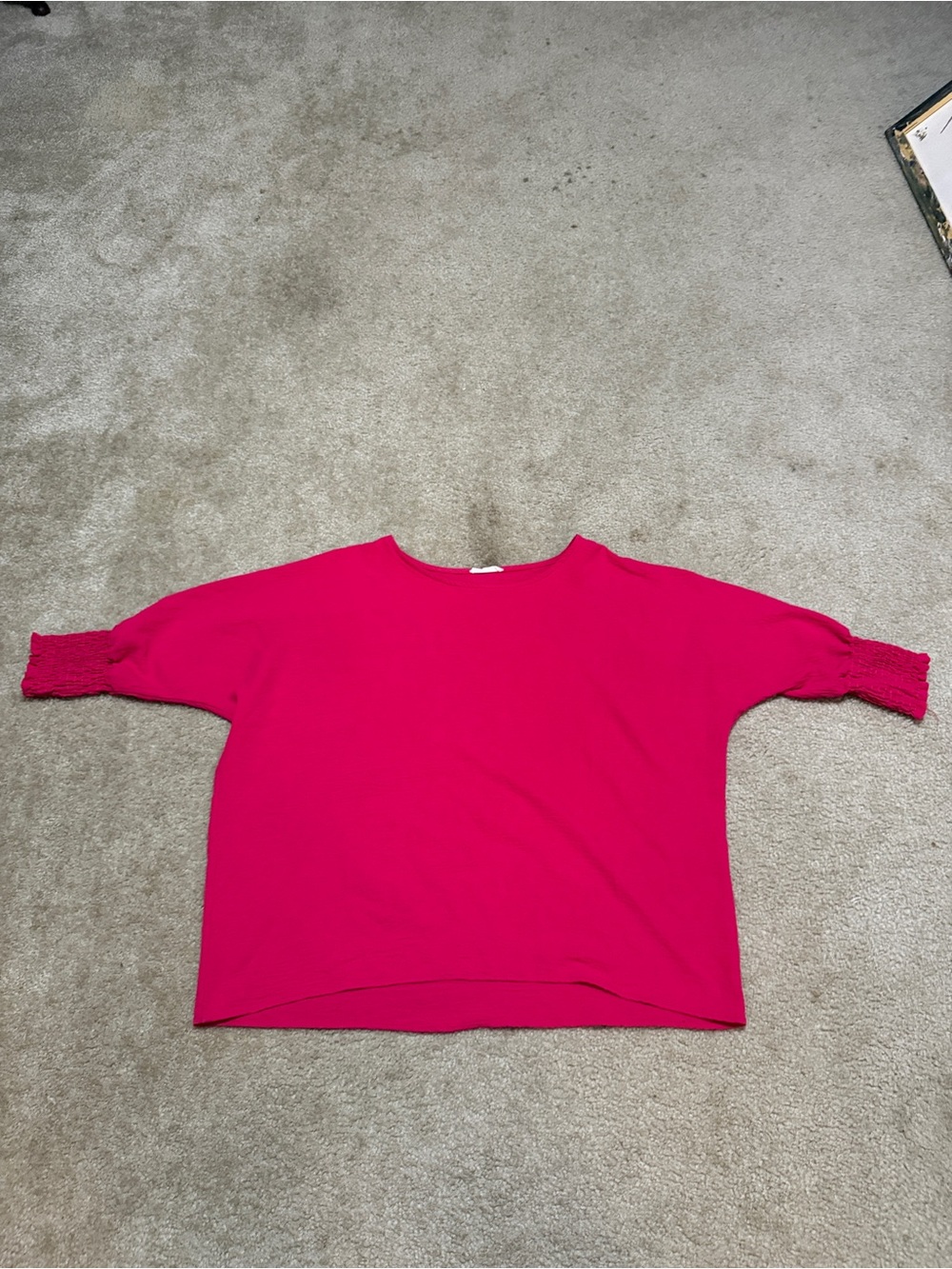 Hot Pink Scoop Neck Tee